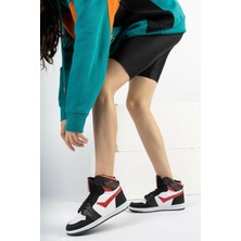 Eformoda Siyah Kırmızı Kadın Sneaker 8070