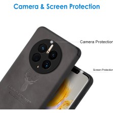 Mooncase Huawei Mate 50 Pro Ince Mat Deri Telefon Kılıfı - Siyah (Yurt Dışından)