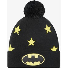 New Era Cy Star Bobble Beanie Batman Unisex Çocuk Siyah Bere