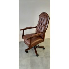 byoguzfurniture Ahşap Makam Çalışma Koltuğu