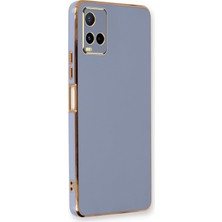 Microsonic Vivo Y21 Kılıf Olive Plated Lavanta Grisi