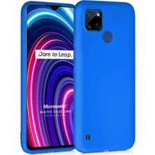 Microsonic Matte Silicone Realme C25Y Kılıf Mavi