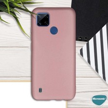 Microsonic Matte Silicone Realme C25Y Kılıf Mavi