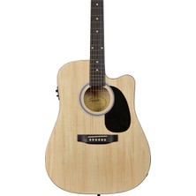 Squier SA-105CE Dreadnought Cutaway Natural Elektro Akustik Gitar