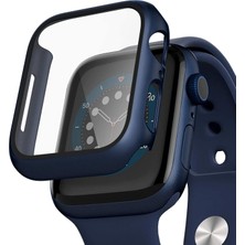 Microsonic Apple Watch Series 8 45MM Kılıf Matte Premium Slim Watchband Lacivert