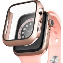 Microsonic Apple Watch Series 8 45MM Kılıf Matte Premium Slim Watchband Rose Gold