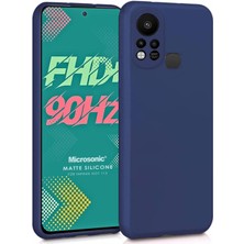 Microsonic Matte Silicone Infinix Hot 11S Kılıf Lacivert