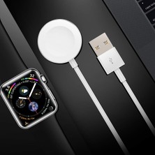 Microsonic Apple Watch Series 8 45MM Masaüstü Manyetik Şarj Cihazı Beyaz