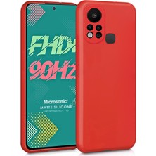 Microsonic Matte Silicone Infinix Hot 11S Kılıf Kırmızı