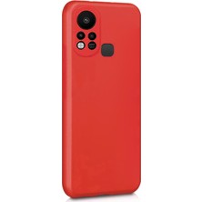 Microsonic Matte Silicone Infinix Hot 11S Kılıf Kırmızı