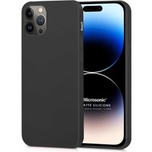 Microsonic Matte Silicone Apple iPhone 14 Pro Kılıf Siyah