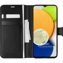 Microsonic Samsung Galaxy A03 Kılıf Delux Leather Wallet Siyah