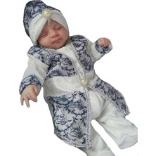 Tuğra Şehzade Erkek Bebek Mevlüt Takımı - Lacivert Gümüş