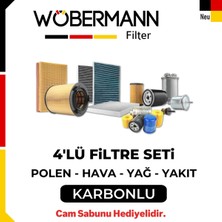 Wöbermann Fiat 500L 1.3 D Multijet Filtre Bakım Seti 2012-2020 4lü Karbonlu