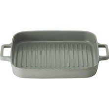 Fika Dikdörtgen Aluminyum Grill Tava 28CM Gri