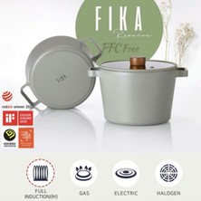 Fika Dikdörtgen Aluminyum Grill Tava 28CM Gri