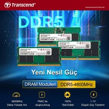 Transcend JM4800ASE-16G 16GB Ddr5 4800MHZ CL40 1.1V Notebook Ram