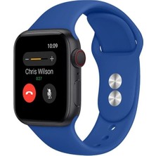 Basias Apple Watch 1.2.3.4.5.6 Nesil Uyumlu 38 / 40 / 41 mm Uyumlu Spor Silikon Kordon (ürün saat değildir)