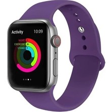Basias Apple Watch 1.2.3.4.5.6 Nesil Uyumlu 38 / 40 / 41 mm Uyumlu Spor Silikon Kordon