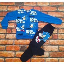 Uğur Bebe Unisex Sonic The Hedgehog Desenli Pijama Takımı %100 Pamuk