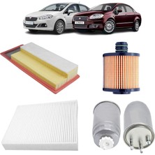 Opar Fiat Linea 4lü Filtre Bakım Seti Euro 5 1.3 Multijet  2009 Sonrası KİT1432B