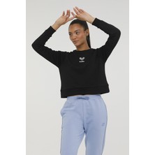 Lotto W-SLG03 Anita Sweatshirt Siyah Kadin Sweatshirt