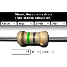 OEM 15 R (Ohm) Direnç 1/4 Watt