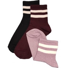 Kapar Yakamoz 3'lü Extra Rahat Unisex Spor Yarım Konç Kolej Çorap