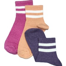 Kapar Yakamoz 3'lü Extra Rahat Unisex Spor Yarım Konç Kolej Çorap