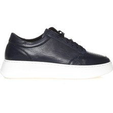 Fabrika Lacivert Erkek Deri Sneaker ASCOLI