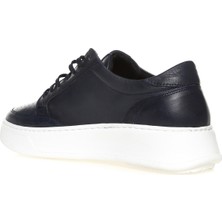 Fabrika Lacivert Erkek Deri Sneaker ASCOLI