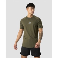 Solo Fitness Haki Erkek Bolt Sporcu T-Shirt Reflektörlü