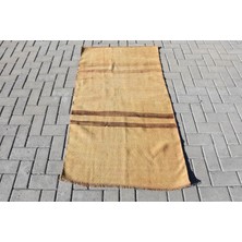 Eskitme Halı, Türk Halısı, Halı, 84X152 cm Kahverengi Halı, Yün Mutfak Halı, Organik Yatak Odası Hal