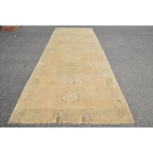Türk Halısı, Eskitme Halı, Halı, 160X430 cm Bej Halı, Bohemsı Mutfak Halı, Kabilesı Mutfak Halı,  41