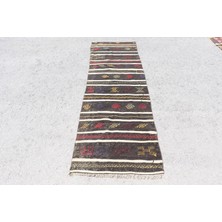 Eskitme Halı, Türk Halısı, Halı, 74X246 cm Yeşil Halı, El Yapımı Mutfak Halı, Mutfak Halı,  7436