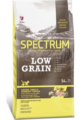 Spectrum Low Grain Tavuklu Hindili Kızılcıklı Yavru Kedi Maması 12 kg
