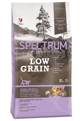 Spectrum Low Grain Somonlu Kısırlaştırılmış Yetişkin Kedi Maması 12 kg