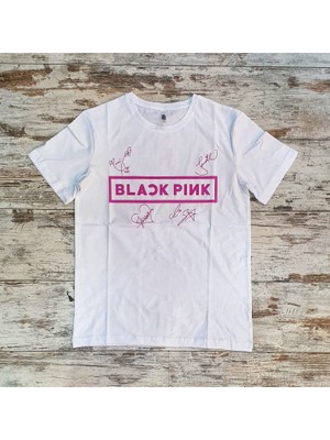 Gökhan Club Blackpink Unisex T-Shirt Blackpink Kolye Küpe 3 Lü Kombin