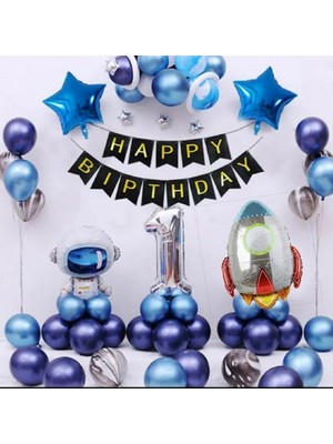 Hayaller Dükkanı Astronot Uzay Temalı Balon Seti