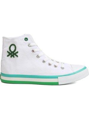 Benetton® | BN-30192 - 3374 Beyaz Yesil - Erkek Spor Ayakkabı
