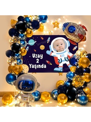 Hayaller Dükkanı Uzay Temalı Balon Zinciri Seti