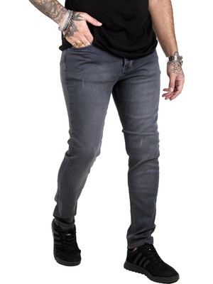 Deepsea Lazerli Slim Fit Likralı Erkek Kot Pantolon 2304819