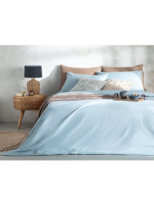 English Home Novella Premium Soft Cotton Tek Kişilik Nevresim Takımı 160 x 220 cm Mavi