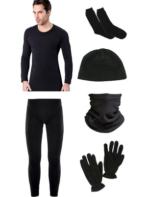 Ersancak Termal Içlik Takımı & Bere & Boyunluk & Eldiven & Çorap Set Kışlık Set