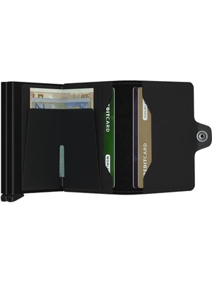 Secrid Twinwallet Matte Black, N/a - %100 Orjinal Avrupa Derisi Ikiz Cüzdan