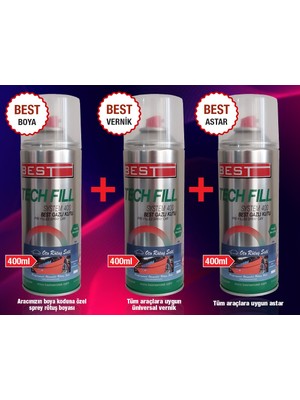 Best Kia Kod: U2 Sprey Full Boya Seti (Boya + Vernik + Akrilik Astar)