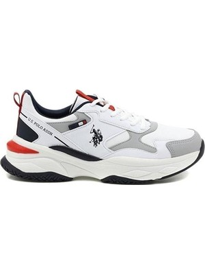 U.S. Polo Assn. Solıdar Beyaz Lacı Kırmızı Erkek Sneaker