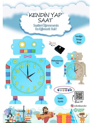 Robotik Şeyler Robot Model Kendin Yap Saat Seti