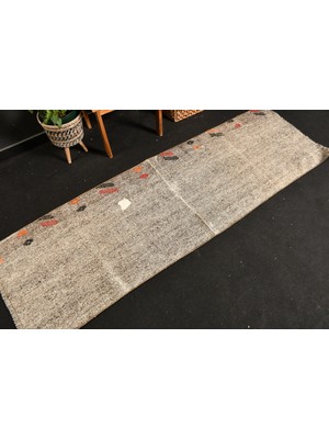 Türk Halısı, Eskitme Halı, Halı, 70X210 cm Bej Halı, Anadolusı Mutfak Halı, El Yapımı Mutfak Halı,