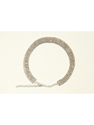 Heviss  Kadın Kristal Elmas Taş Kolye Choker